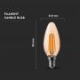 10 Set E14 LED Lampen - Amber - Kaars - IP20 - 4W - 350 Lumen - 2200K