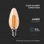 10 Set E14 LED Lampen - Amber - Kaars - IP20 - 4W - 350 Lumen - 2200K