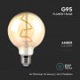 LED Bulbs - G95 Globe E27 - IP20 - Amber - 4 Watts - 350 Lumens - 2200K - 2 Years