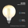 LED Bulbs - G125 Globe E27 - IP20 - Amber - 8 Watts - 700 Lumens - 2200K - 2 Years