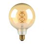 LED Bulbs - G125 Globe E27 - IP20 - Amber - 5 Watts - 300 Lumens - 1800K - 2 Years