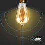 LED Bulbs - ST64 E27 - IP20 - Amber - 5 Watts - 300 Lumens - 1800K - 2 Years