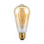 LED Bulbs - ST64 E27 - IP20 - Amber - 5 Watts - 300 Lumens - 1800K - 2 Years