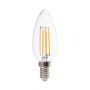 LED Bulbs - Candle E14 - IP20 - Transparent - 6 Watts - 600 Lumens - 3000K - 2 Years