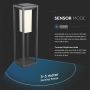 Solar Lights - Solar Bollard Lights - Grey - Samsung - IP65 - 2 Watts - 280 Lumens - 3000K