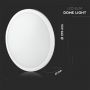 Slim LED Dome Lights - Samsung - White - 270mm - IP65 - 12W - 1480 Lumens - 4000K - 5 Years