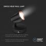 LED Wall Lights with Single Head - Black - IP20 - 5W - 540 Lumens - 3000K