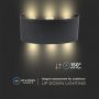 Semi Oval LED Wall Lights - Bridgelux - Black - IP65 - 5W - 630 Lumens - 3000K