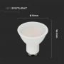 GU10 LED Spotlight - Milky - Cover - Base - 10W - Warm - White - 3000K - SMD - Samsung - Plastic - 50x56.5mm - IP20 - Bundle - of - 10