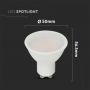 GU10 LED Spotlights - Milky - 110° - Samsung - IP20 - White - 10W - 1000 Lumens - 6500K - 5 Years