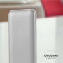 Power Banks met LED-scherm - Zilveren behuizing - 10000mAh