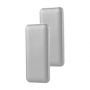 Power Banks met LED-scherm - Zilveren behuizing - 10000mAh