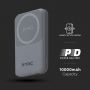 Magnetische draadloze powerbanks - Grijze behuizing - 10000mAh