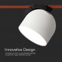 LED Tracklights - Magnetic Fabric Downlights - 12 Watts - 800 Lumens - 3000K - Model No: - VT-41112-W