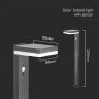 Solar Lights - Solar Bollard Lights - IP54 - 5.5 Watts - 220 Lumens - 3000K - Model No: - VT-1167