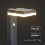 Solar Lights - Solar Bollard Lights - IP54 - 5.5 Watts - 220 Lumens - 3000K - Model No: - VT-1167