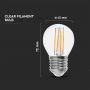 LED Bulbs - Golf E27 - IP20 - Transparent - 6 Watts - 800 Lumens - 2700K - 2 Years