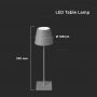 Rechargeable Grey Table Lamps - Desk Lamps - IP20 - 3W - 80 Lumens - 4000K