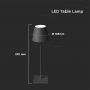 Rechargeable Black Table Lamps - Desk Lamps - IP20 - 3W - 50 Lumens - 3000K