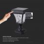 Solar Stand Lamp - 2W - 110 Lumens - 3IN1 - Matt Black - IP65