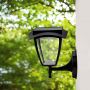 Solar Wall Lamp - 2W - 110 Lumens - 3000K+6000K - Matt Black - IP65