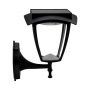 Solar Wall Lamp - 2W - 110 Lumens - 3000K+6000K - Matt Black - IP65