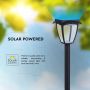 Solar-Rasenlampe - 2W - 110 Lumen - 3000K+6000K - Mattschwarz - IP65