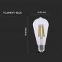 LED Bulbs - ST64 E27 - IP20 - Transparent - 4 Watts - 840 Lumens - 3000K - 2 Years