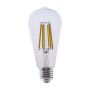 LED Bulbs - ST64 E27 - IP20 - Transparent - 4 Watts - 840 Lumens - 3000K - 2 Years