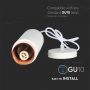 LED Spotlights - Suspended Fittings - GU10 - IP20 - White+Matt Rose Gold - 5 Years