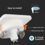 LED Spotlights - Recessed Fitting - GU10 - IP20 - White+Matt Rose Gold - 5 Years - Model No: - VT-862-MRW