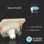 LED Spotlights - Recessed Fitting - GU10 - IP20 - Off White+Chrome - 5 Years - Model No: - VT-862-CHR