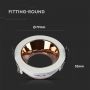 LED Spotlights - Recessed Fitting - GU10 - IP20 - White+Rose Gold - Model No: - VT-872-WR