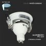 LED Spotlights - Recessed Fitting - GU10 - IP20 - White+Chrome - Model No: - VT-872-WC