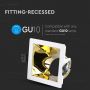 LED Spotlights - Recessed Fitting - GU10 - IP20 - White+Gold - Model No: - VT-875-WG