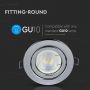 LED Spotlights - Recessed Fitting - GU10 - IP20 - Stainless Steel - Model No: - VT-7227RD-SS