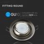 LED Spotlights - Recessed Fitting - GU10 Changing Angle - IP20 - Satin Nickle