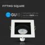 LED Spotlights - Recessed Fitting - GU10 - IP20 - White - Model No: - VT-781SQ-WH