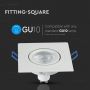 LED Spotlights - Recessed Fitting - GU10 - IP20 - White - Model No: - VT-782SQ-WH