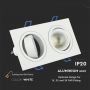 LED Spotlights - Recessed Fitting - GU10 - IP20 - White - Model No: - VT-783SQ-WH