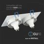 LED Spotlights - Recessed Fitting - GU10 - IP20 - White - Model No: - VT-783SQ-WH