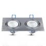 LED Spotlights - Recessed Fitting - GU10 - IP20 - Aluminium Brush - Model No: - VT-783SQ-AB