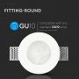 LED Spotlights - Recessed Fitting - GU10 Frost Glass - IP20 - White - Model No: - VT-801RD