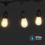 E27 LED Bulbs String Lights - WP - Socket - Black - IP54