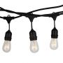 E27 LED Bulbs String Lights - WP - Socket - Black - IP54