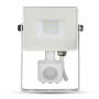 Rotatable LED Floodlights with PIR Sensor - Samsung - IP65 - White - 10W - 800 Lumens - 4000K - 5 Years