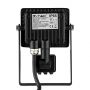 Rotatable LED Floodlights with PIR Sensor - Samsung - IP65 - Black - 10W - 800 Lumens - 4000K - 5 Years