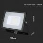 Black LED floodlights - Samsung - IP65 - 20W - 1600 Lumens - 3000K - 5 Years