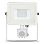 Draaibare LED Schijnwerpers met PIR Sensor - Samsung - IP65 - Wit - 20W - 1600 Lumen - 3000K - 5 Jaar