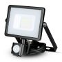 Rotatable LED Floodlights with PIR Sensor - Samsung - IP65 - Black - 20W - 1600 Lumens - 4000K - 5 Years